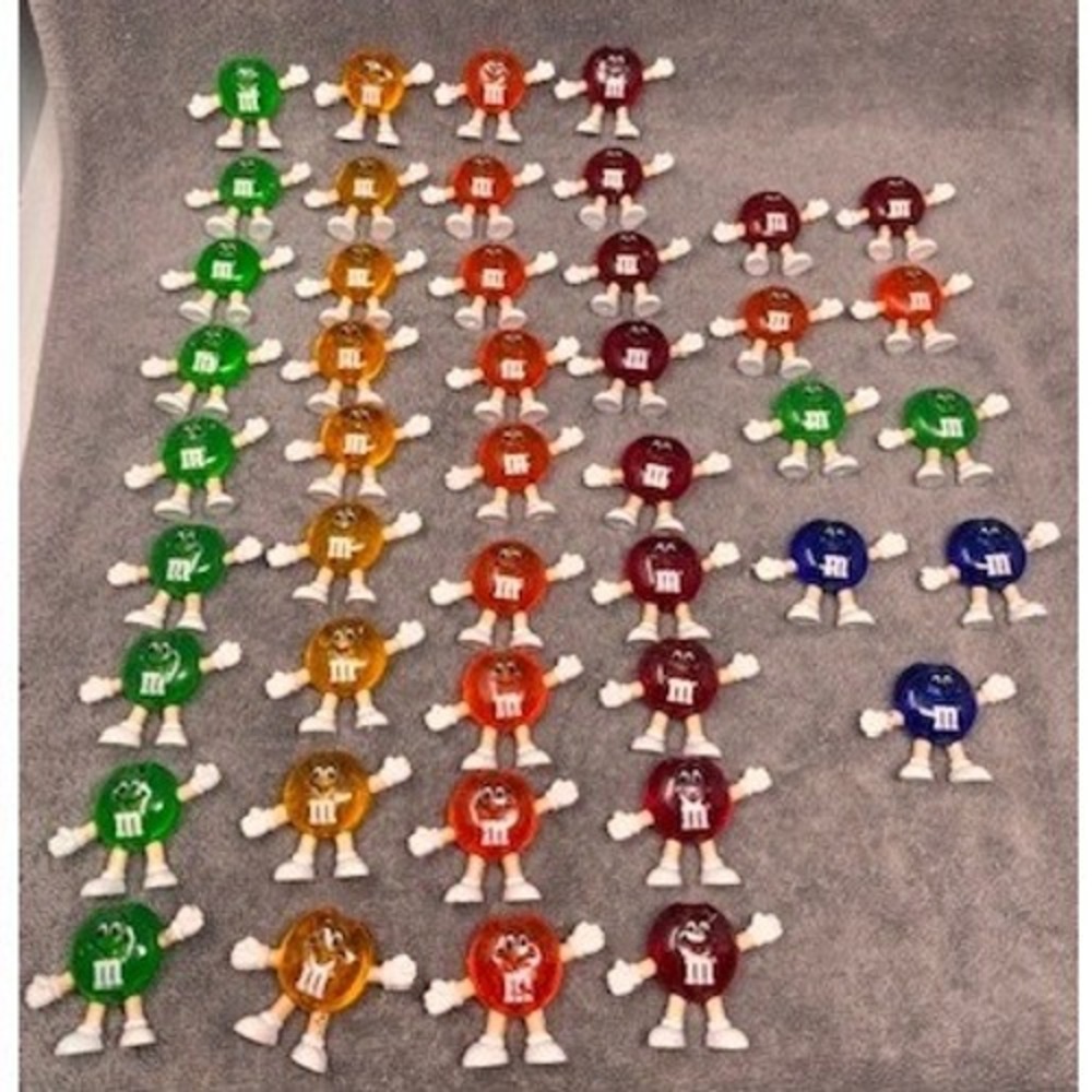 M&M's Happy Lights Christmas Replacement String Light Bulb Covers VTG Lot of 45